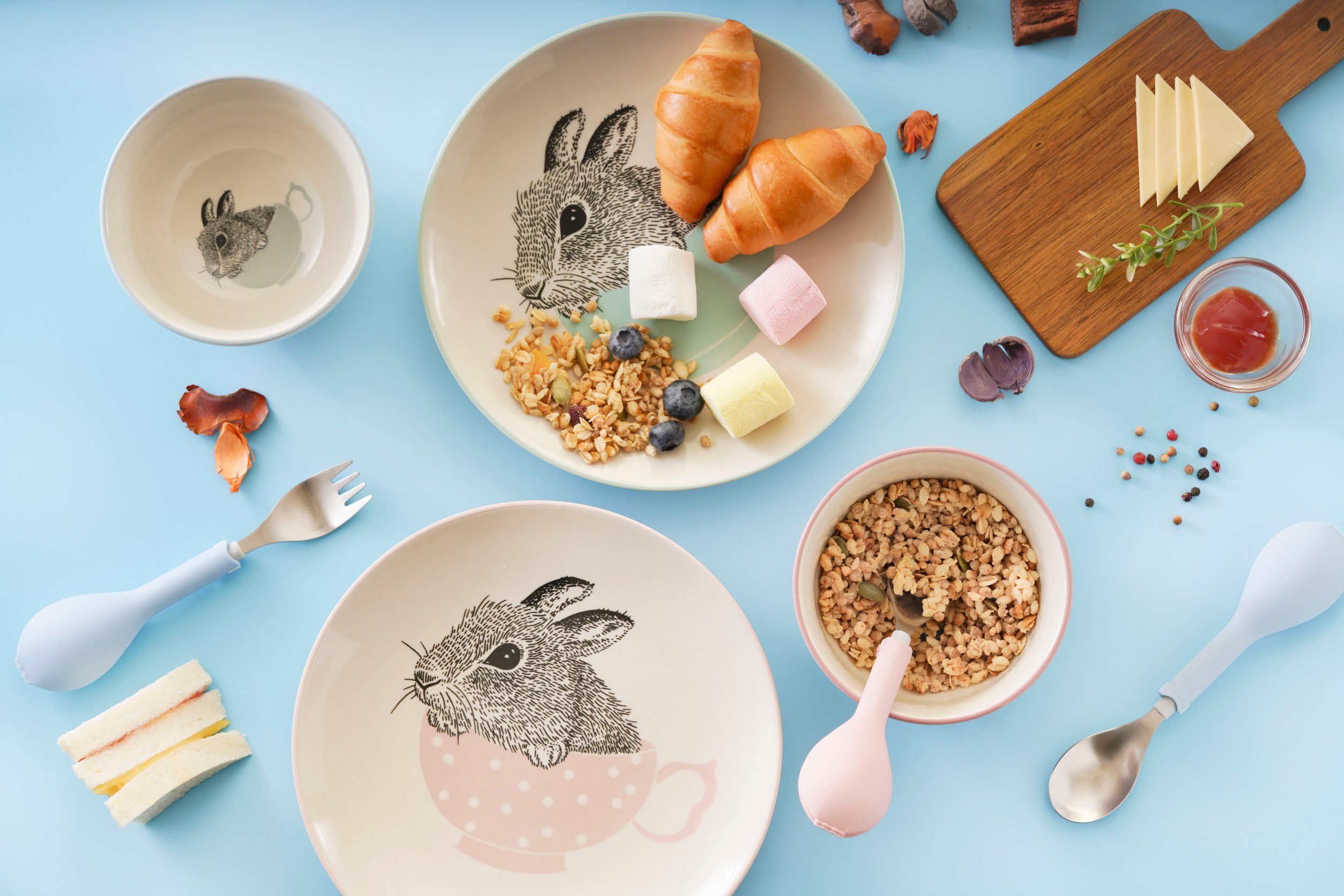 BLOOMINGVILLE - 動物-兔子小餐碗-2入