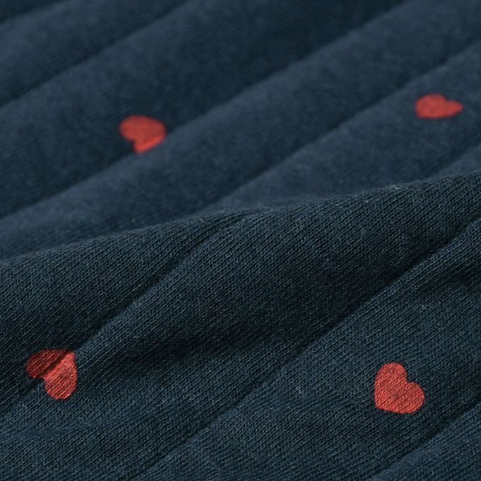 akachan honpo - 鋪棉夾克-滿版印花-深藍色