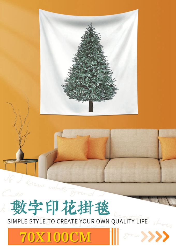 Vanibaby - 70x100cm聖誕掛布-送50頭燈串+6薑餅人+10裝飾球+30別針