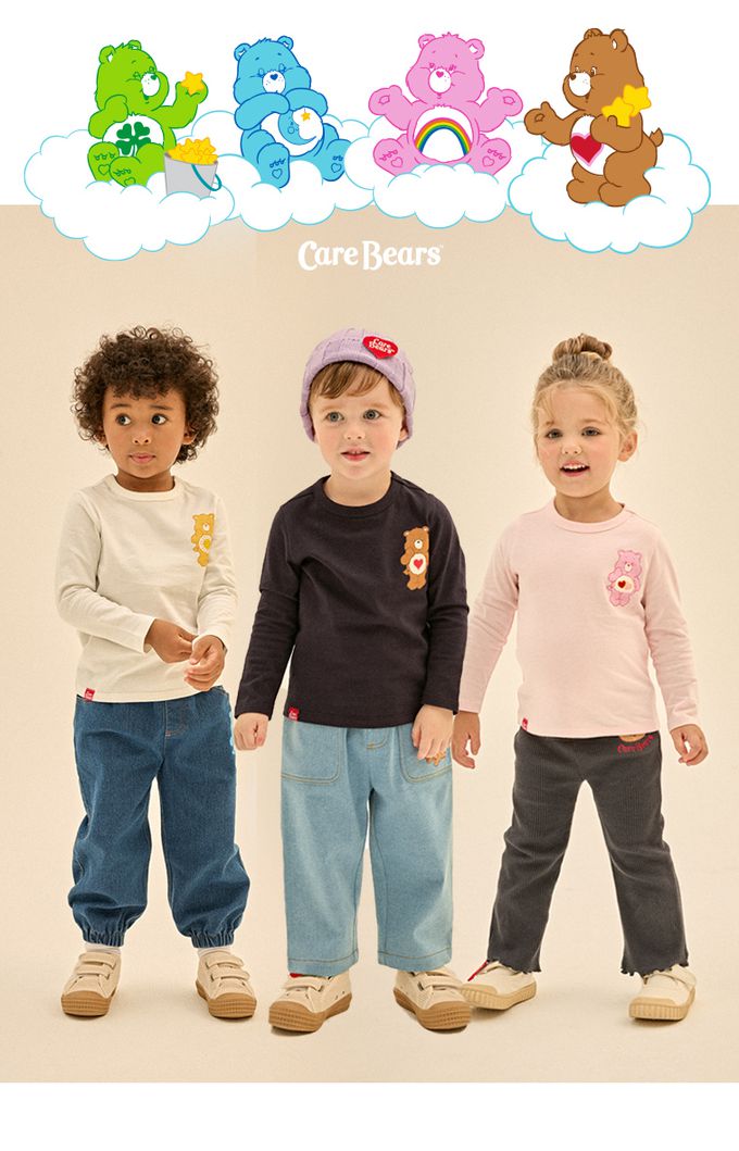 韓國 Care Bears - 聯名款彩虹熊印長袖上衣-白