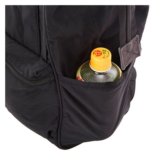 日本 Anello - 棉質尼龍風大開口後背包 10POCKET-Regular大尺寸-NV海軍藍