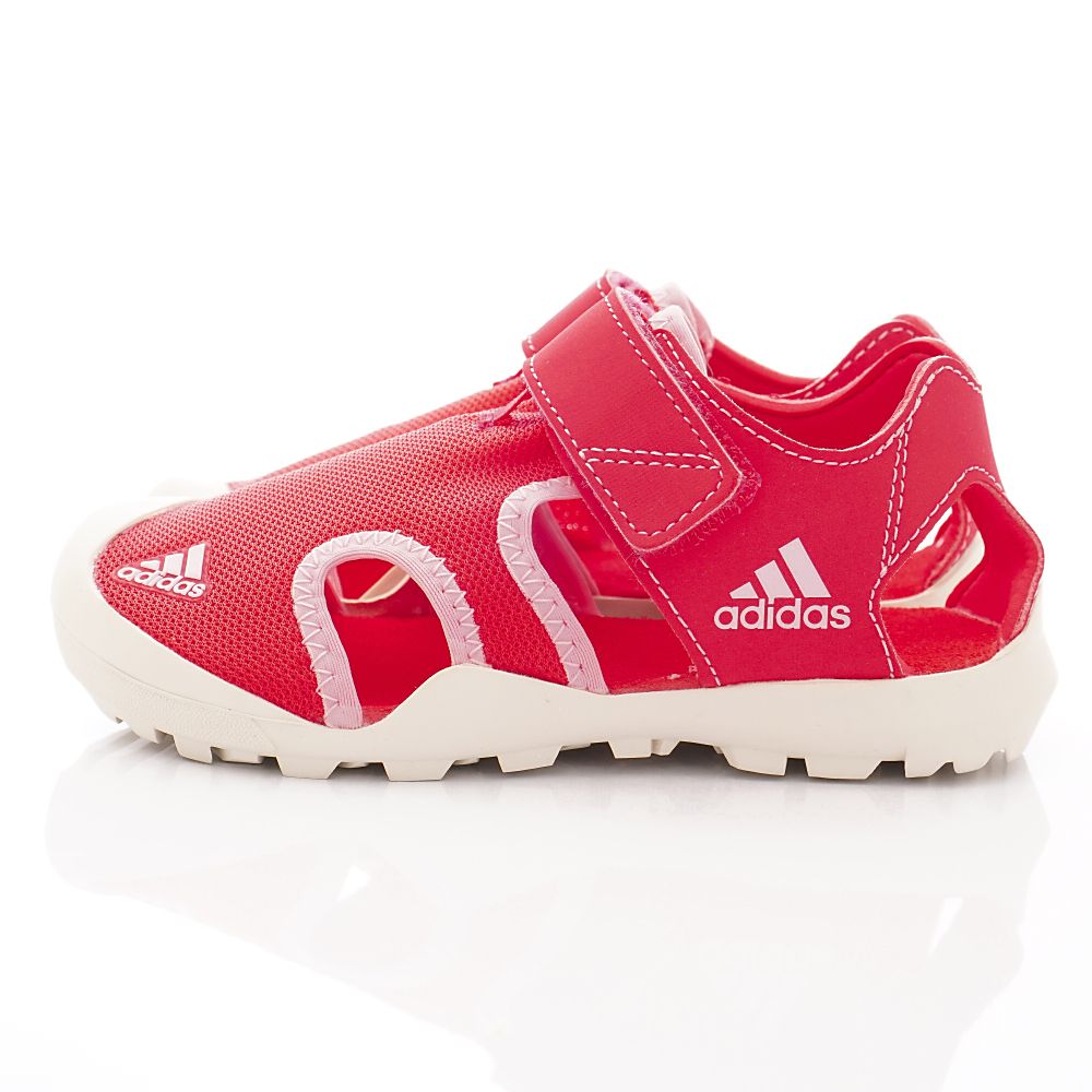 adidas - 愛迪達童鞋-護趾運動涼鞋(中大童段)-紅