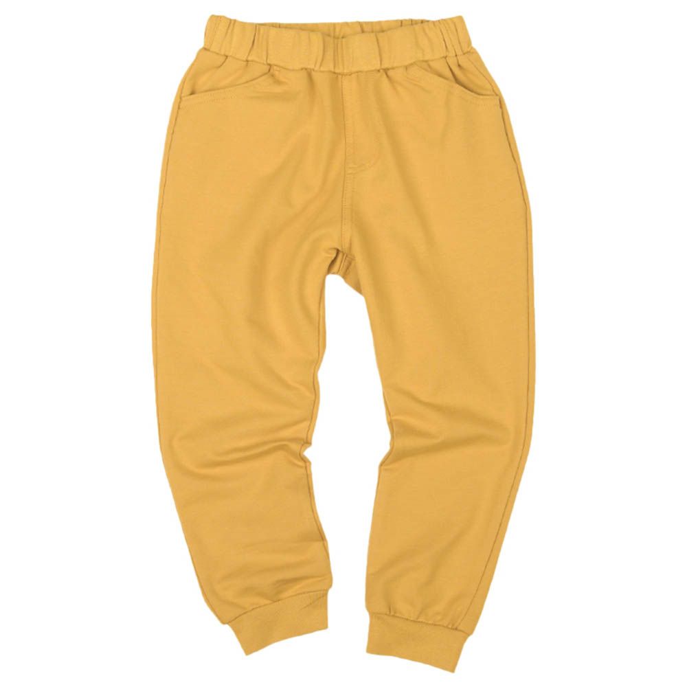 10分經典褲-毛圈內裡寬鬆合身款-黃色