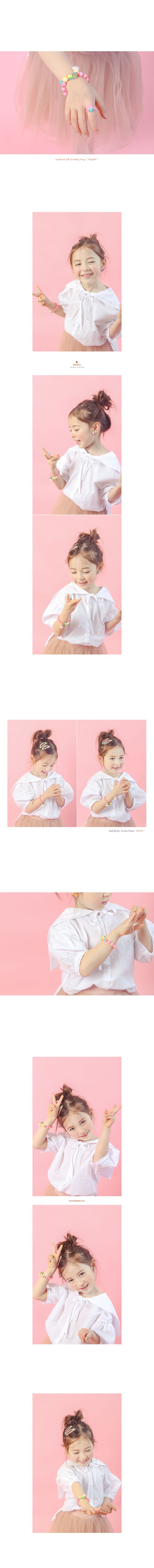 韓國 Babyblee - 水果派對飾品禮物組-草莓X橘子-桃粉-手鏈X1+耳環1對