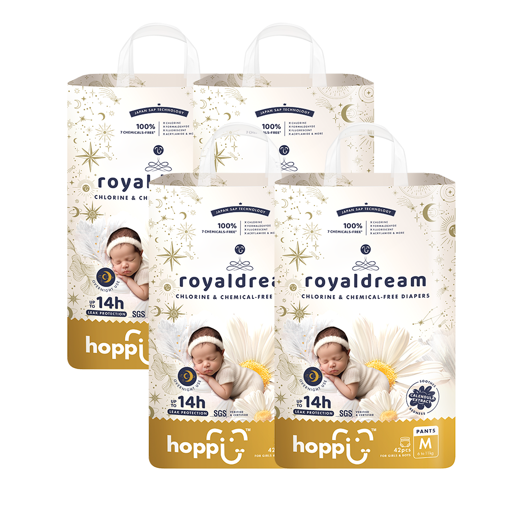 royaldream 皇家系列嬰兒尿布－褲型(M)－42片－4袋