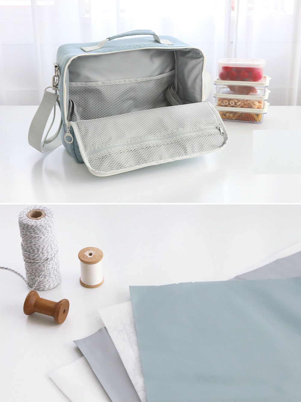 韓國 Conitale - 保冷保溫野餐袋/推車袋-天藍