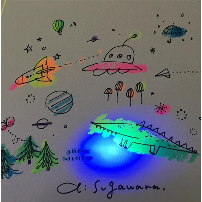 日本文具 KOKUYO - 日本製 螢光彩繪蠟筆-5色