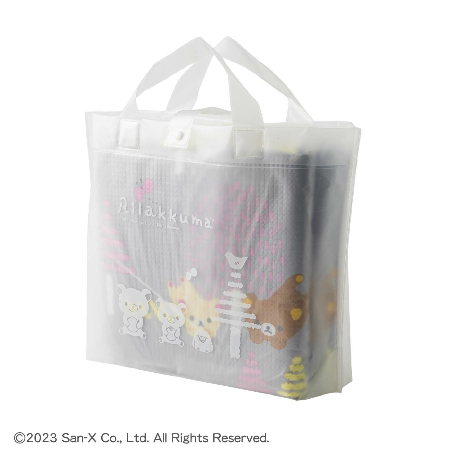 日本代購 - 3層構造防水野餐墊(附收納袋)(4-5人)-拉拉熊小森林-淺灰 (180x180cm)