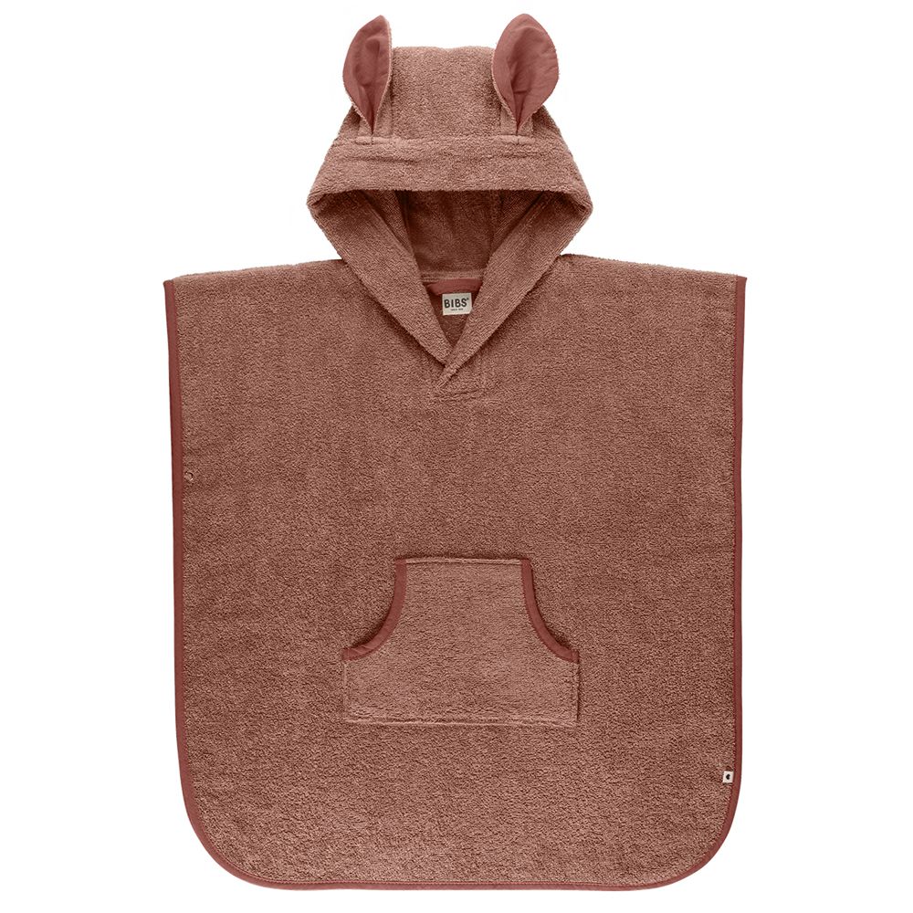 丹麥BIBS - Poncho Towel Kangaroo 袋鼠斗篷浴巾-棕色-單入