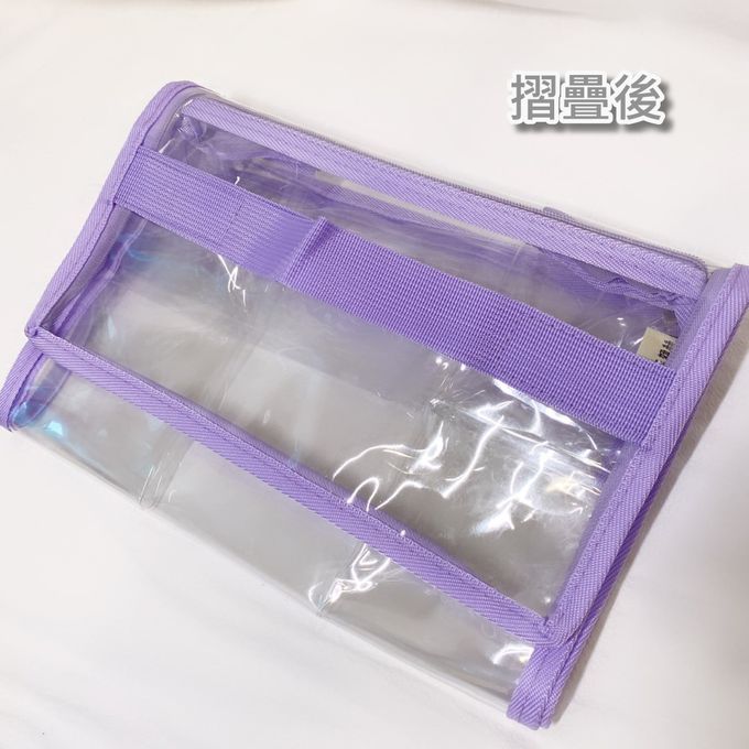 妞妞絲 - 透明收納袋-馬卡龍紫 (L)
