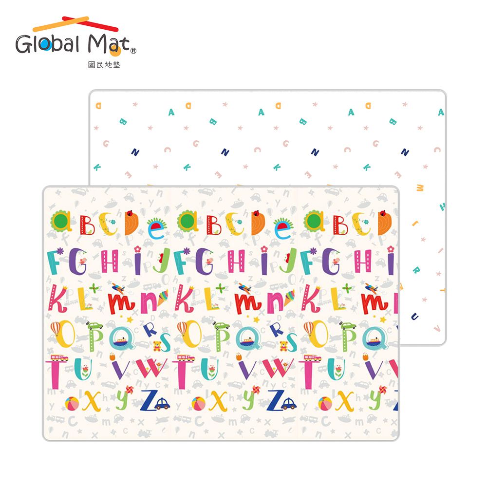 國民地墊 XPE 2CM 加厚雙面摺疊地墊 - 彩色字母 D3-(雙面花色，共一片地墊)
