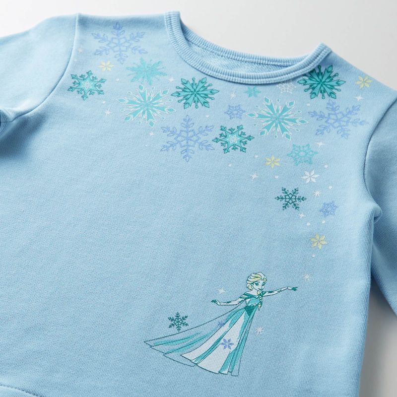 日本千趣會 - 聯名款 波浪裏毛長袖上衣-公主印花-粉紅