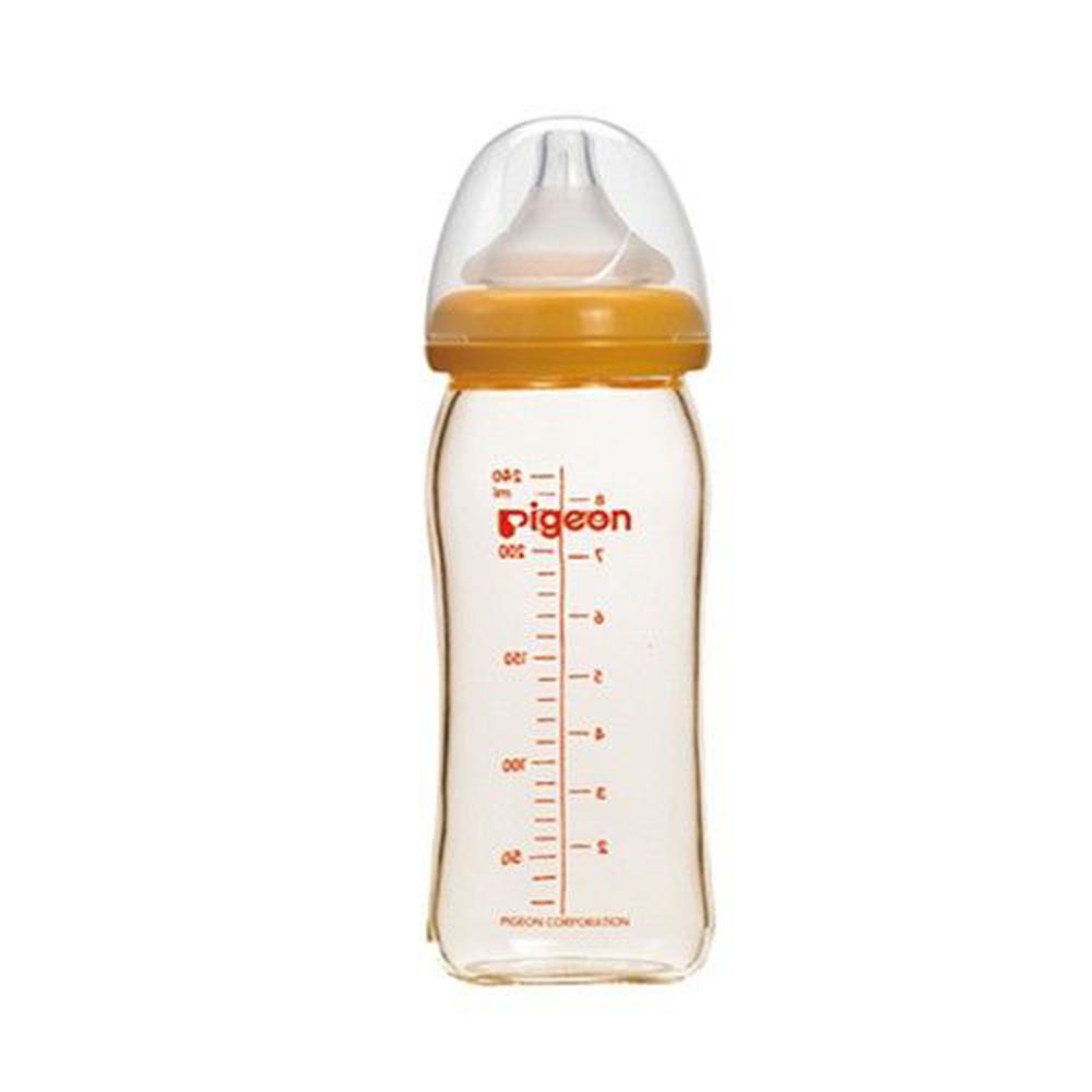 貝親 Pigeon - 母乳實感寬口 PPSU 奶瓶-附奶嘴-橘色 (M [3個月起])-240mL