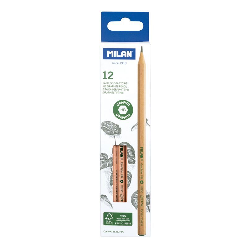 MILAN - 經典原木六角鉛筆_HB_12入