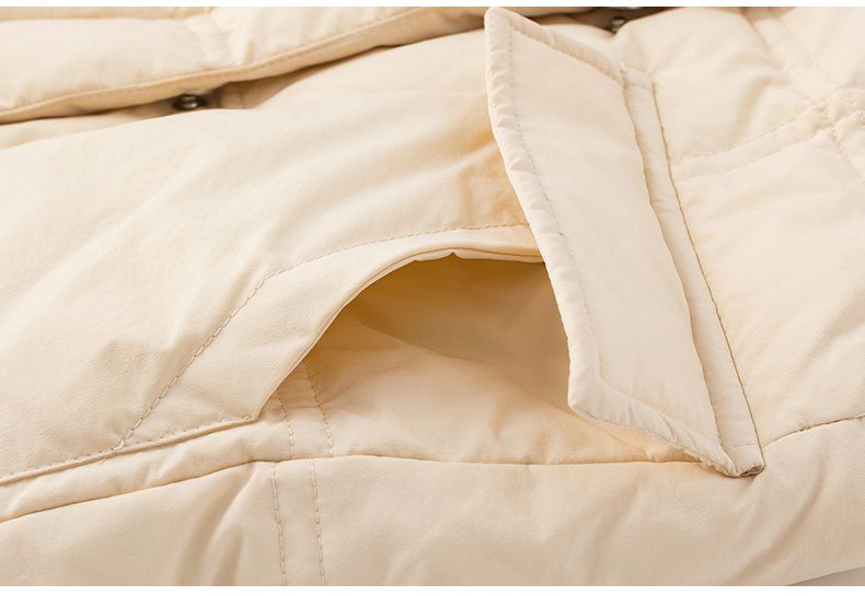 90%白鴨絨羽絨背心-大口袋-玫紅