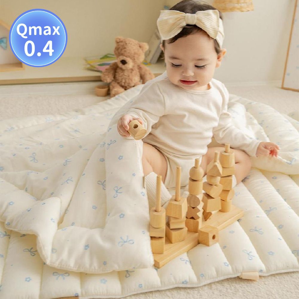 極致柔軟天絲莫代爾雙面涼感4cm厚墊睡袋組-小花蝴蝶結