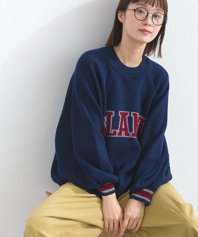 日本 Lupilien - 明亮撞色學院風抽繩針織上衣-芥末黃