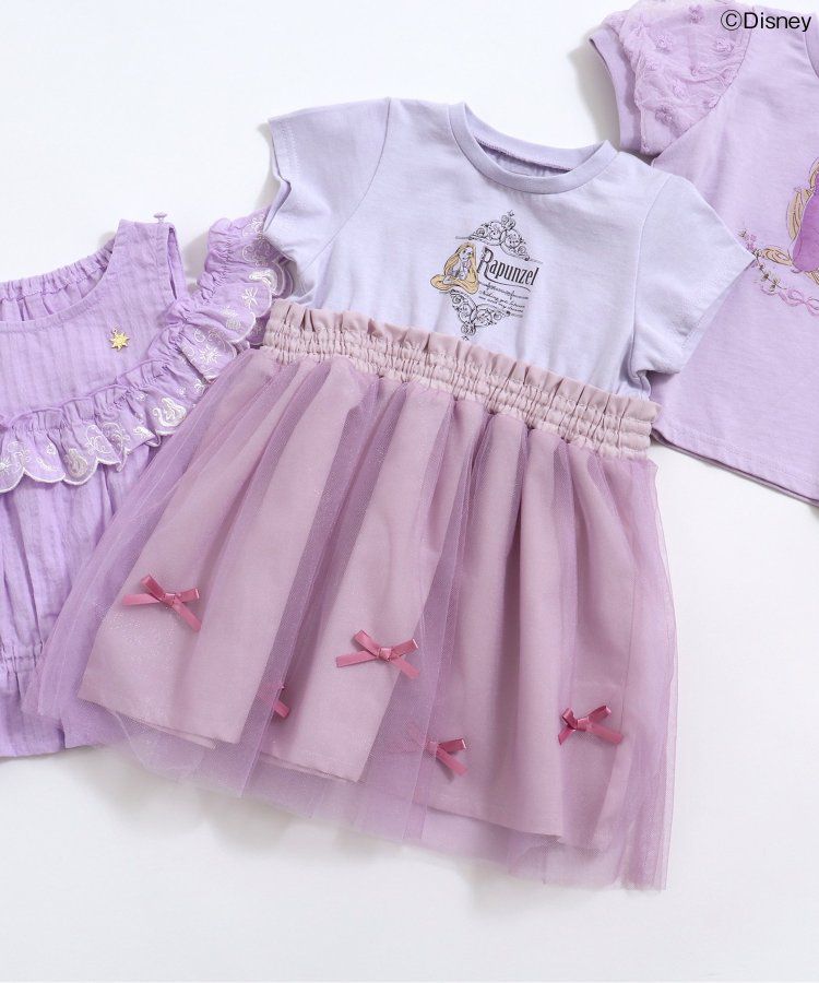 日本 apres les cours - 迪士尼 公主蕾絲拼接澎裙洋裝-小美人魚-粉x嫩綠