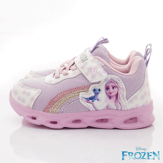 冰雪奇緣-冰雪電燈運動休閒鞋-FNKX25127紫(中小童)-電燈鞋-紫