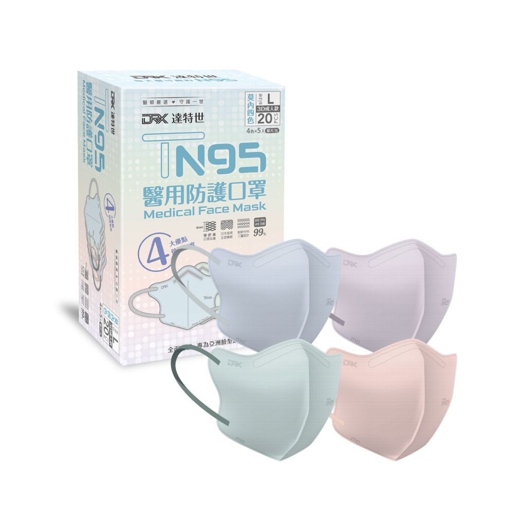 TN95醫用3D口罩-莫內四色20入