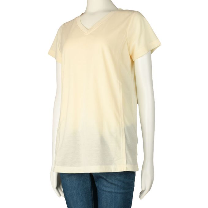 akachan honpo - 短袖抗菌防臭T恤-象牙白色 (M)