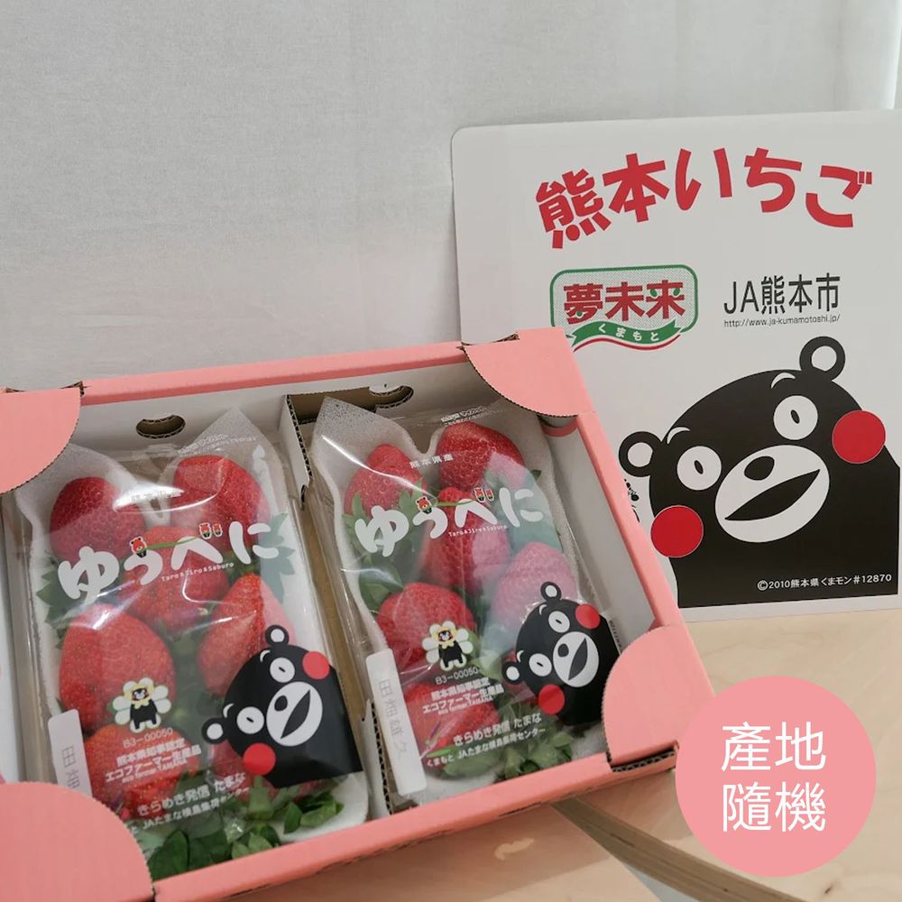 日本原裝長崎、佐賀、福岡、熊本草莓隨機出貨（四袋二箱）-28-40玉-淨重1000±10%