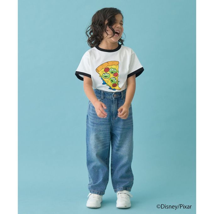 日本 b-ROOM - 聯名限定 短袖上衣-可愛三眼怪-白x黑