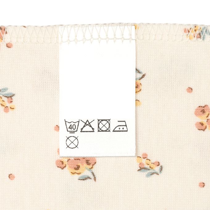 akachan honpo - 長袖速乾包屁衣2件組-套頭式 小花-粉紅色