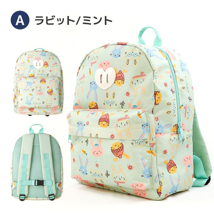 日本 ZOOLAND - [潑水加工]童趣大容量減壓上學背包-可愛草莓-粉紅 (35x27x14cm)