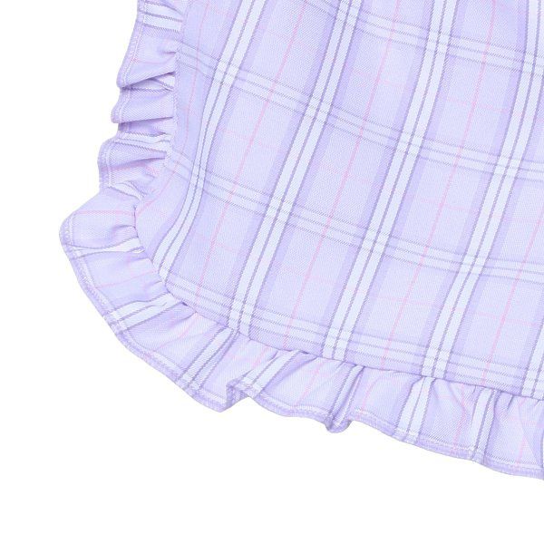 日本西松屋 - 百搭印花短褲-格紋-卡其