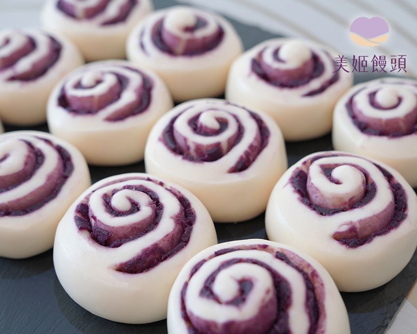 美姬饅頭 - 紫薯鮮乳饅頭捲-6入-50g/顆