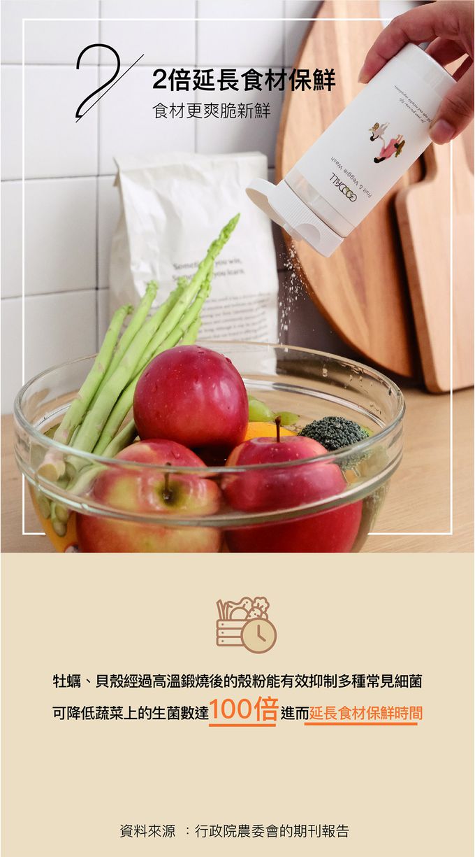 台灣 GoodFill - 安心蔬果清潔粉-1入-100g