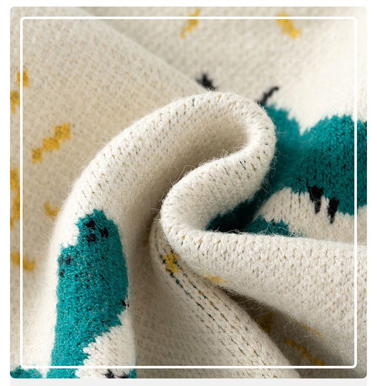 WELLKIDS - 圓領長袖針織毛衣-鱷魚-藍色