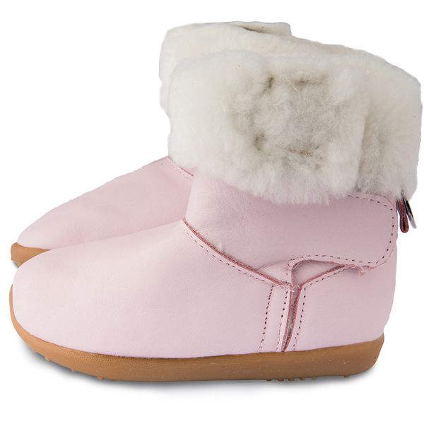 英國 shooshoos - 健康無毒真皮手工童鞋/靴子/童靴-冰粉毛毛