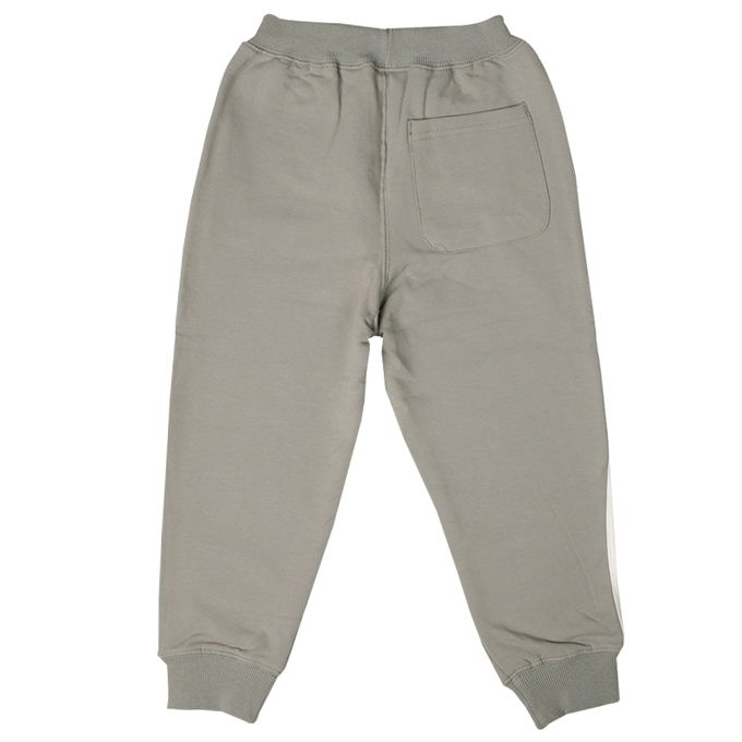 akachan honpo - 側邊拼接褲-灰色