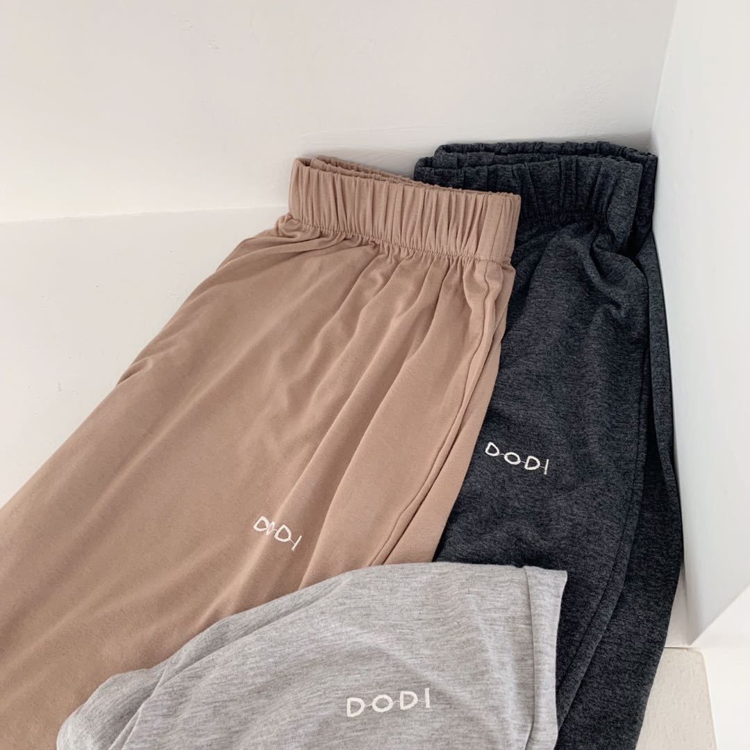 莫代爾棉質居家休閒長褲-縮口-藍色 (F)