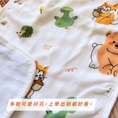 MIT台灣製 頂級竹纖棉紗布童巾 兒童毛巾 柔軟親膚 25x50cm 多款印花-隨機出色-6入組