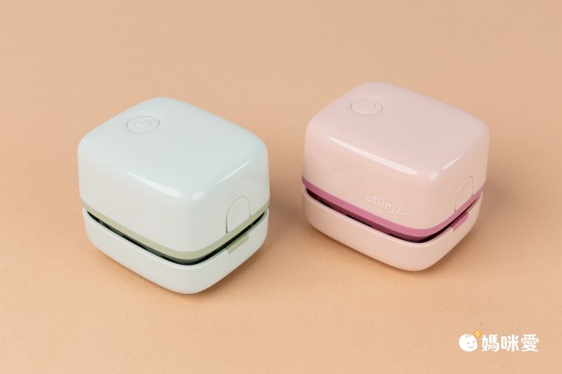 日本文具 SONIC - 電動桌面迷你吸塵器(紙屑/橡皮擦屑)-文青方型-深藍 (6×5.7×7cm)