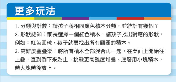 美國瑪莉莎 Melissa & Doug - 彩虹幾何疊疊樂-圓形、多邊形、底座 x 22 物件