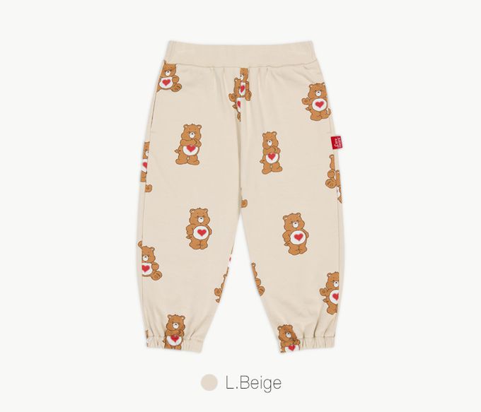 韓國 Care Bears - 聯名款愛心熊熊長袖套裝-淺卡其