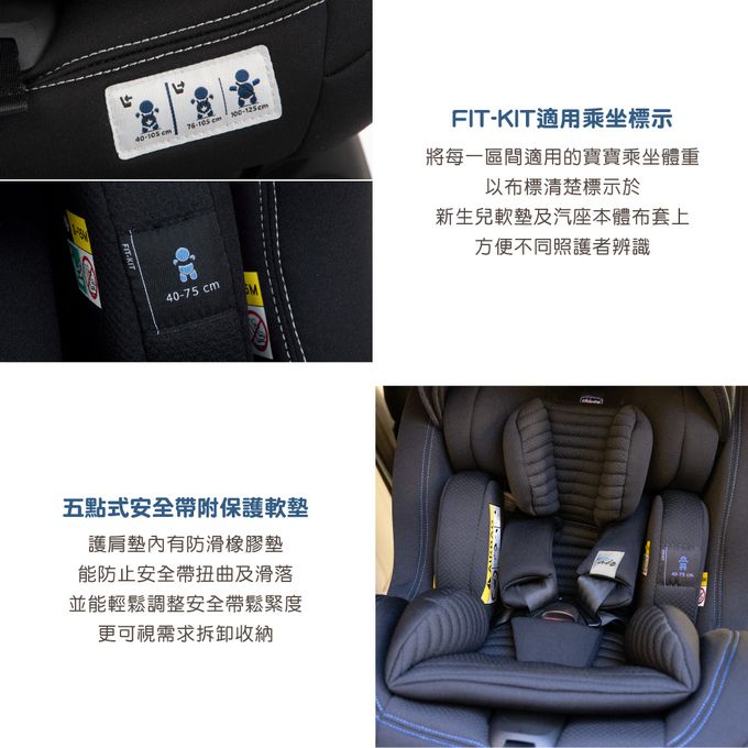 義大利 chicco - Seat3Fit Isofix安全汽座Air版-曜石黑