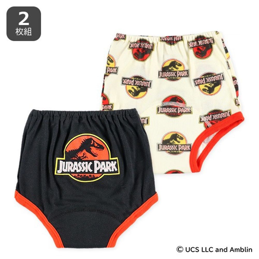 三層密縫式學習褲(2件組)-卡通角色侏羅紀-黑白紅