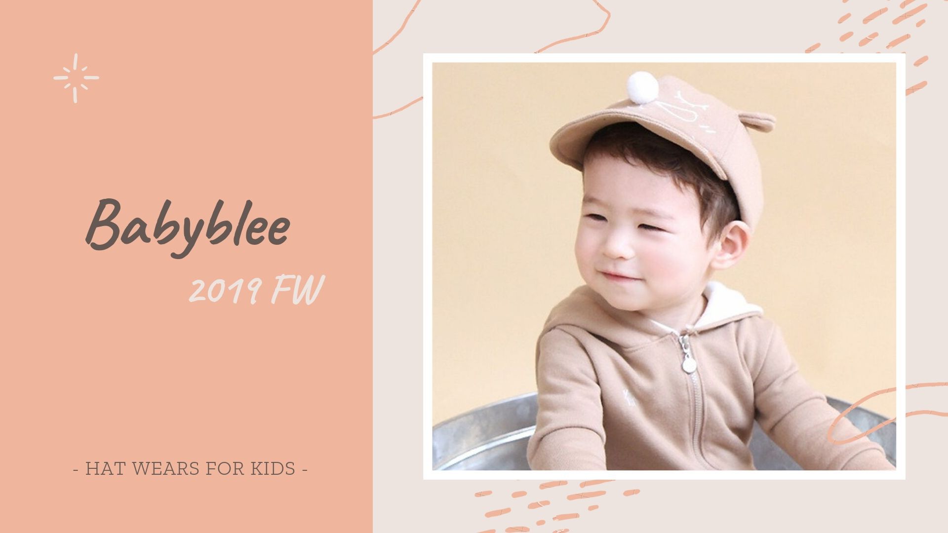 韓國 Babyblee - 辮子織紋帽簷針織帽-棕