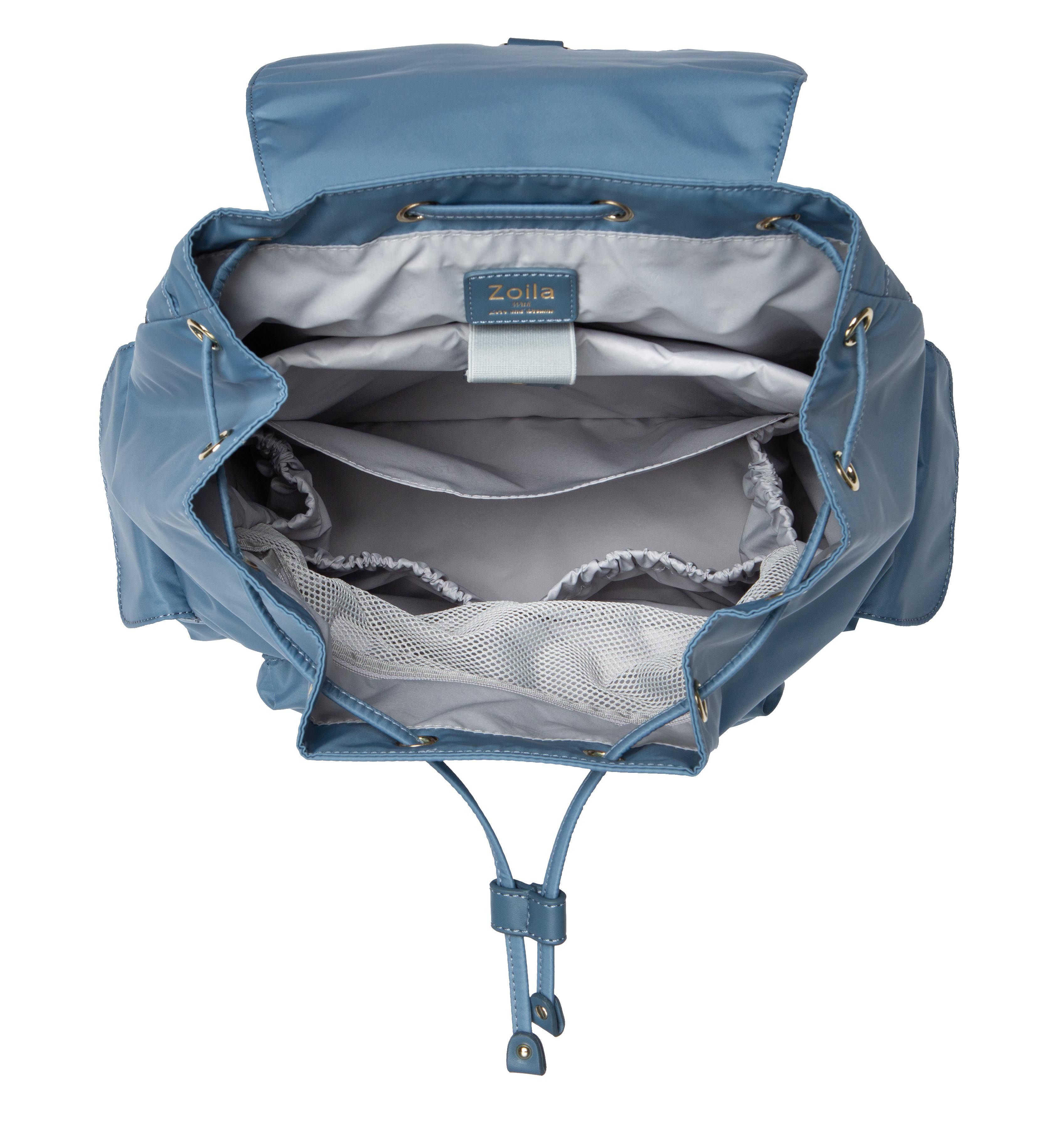 Zoila - 風格束口後背包-寧靜藍(大)-輕量美型媽媽包