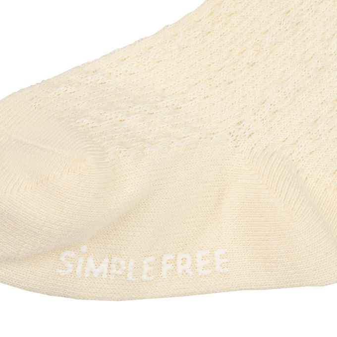 akachan honpo - 褲襪-凹凸編織-象牙白色