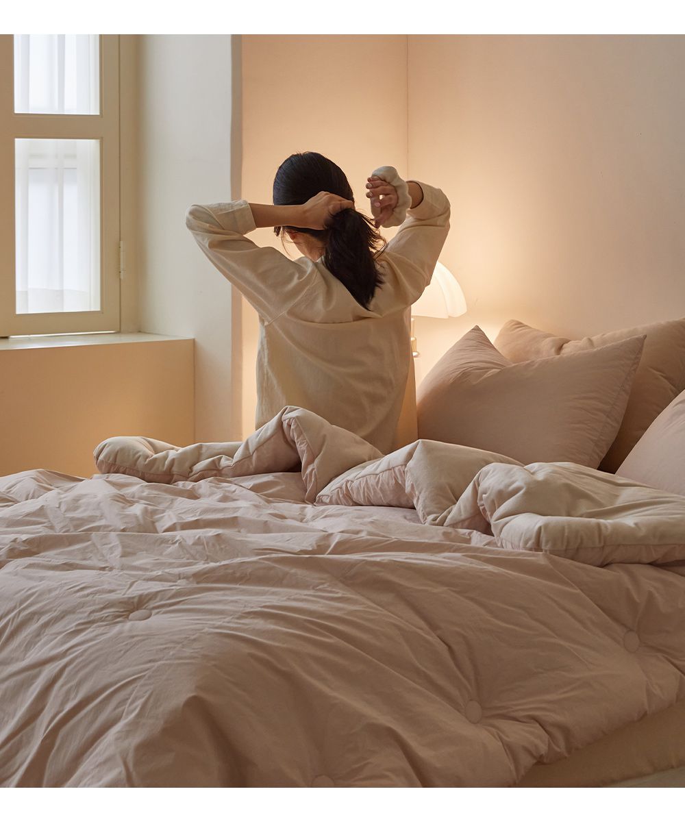 韓國 Maatila - 高密度60支棉舒柔超細纖維棉被(冬被)-草莓拿鐵