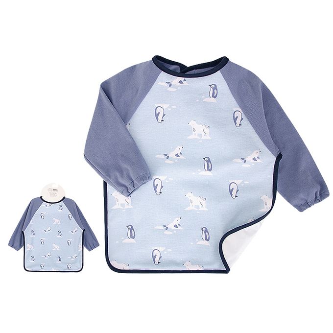 美國 Luvable Friends - 甜蜜寶貝嬰幼兒長袖防水圍兜/畫畫衣/吃飯衣單入組-極地世界