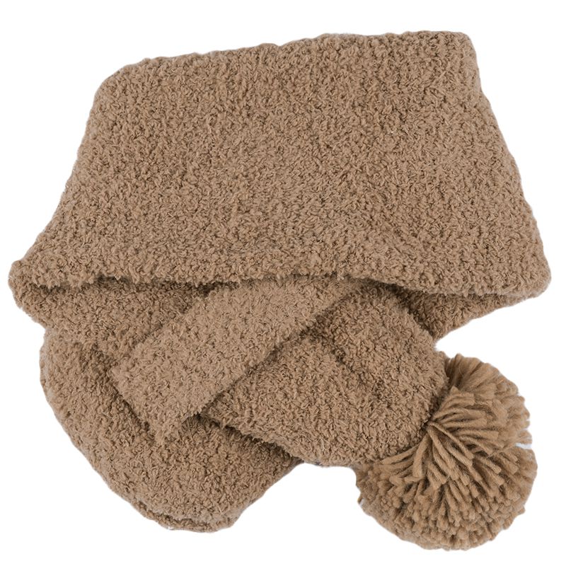 akachan honpo - 毛茸茸圍巾-動物-咖啡色 (90cm)