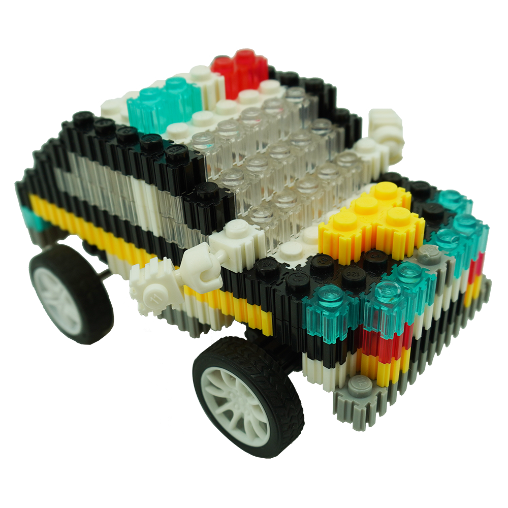 韓國 Color Story - 免燙拼豆包-3D立體黑色迴力警車(10mm)