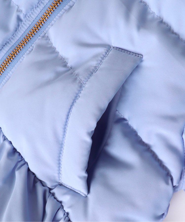 日本 apres les cours - [女孩最愛]愛心金釦夢幻荷葉鋪棉外套-酒紅